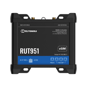 Teltonika RUT951A10J00 Industrial Cellular Router 4G/3G/2G Cat4 WiFi Dual SIM Auto Failover